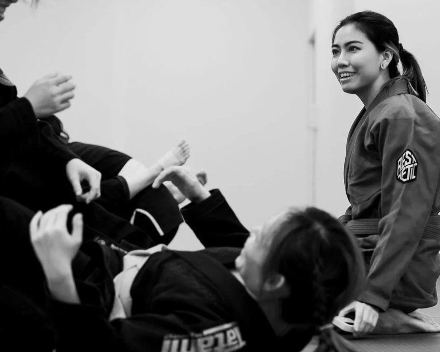 Instructor with kids class